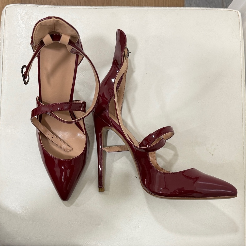 Elegant Burgundy Stiletto Heels